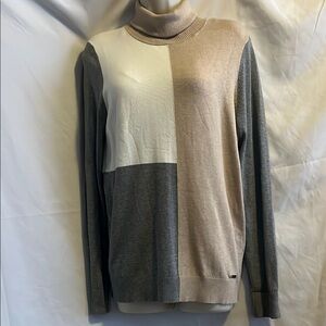 Calvin Klein woman’s Colorblock Turtleneck Sweater